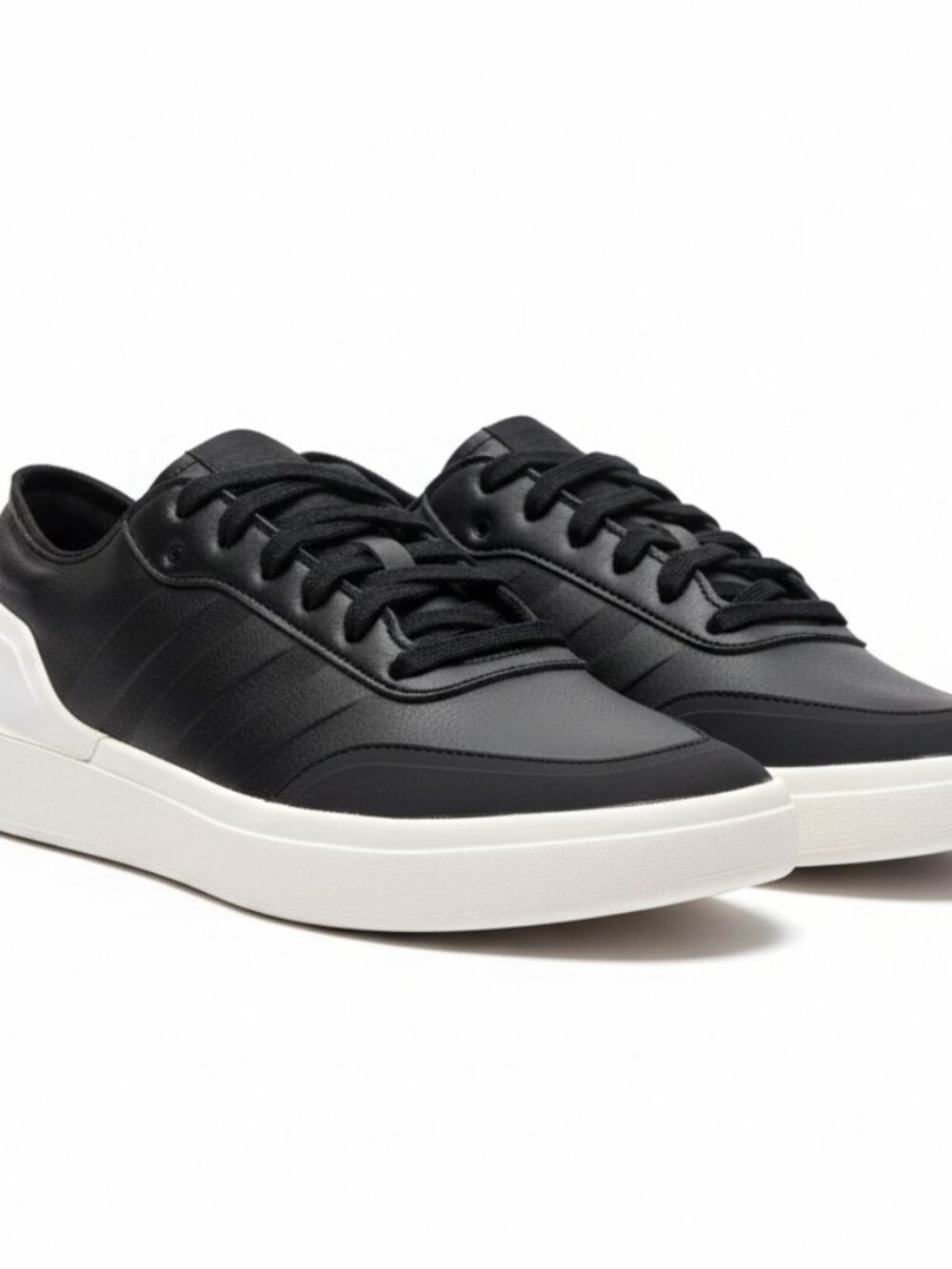 Adidas black leather Court Revival sneakers, size 8.5, NEW IN BOX!